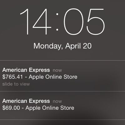apple watch charge amex
