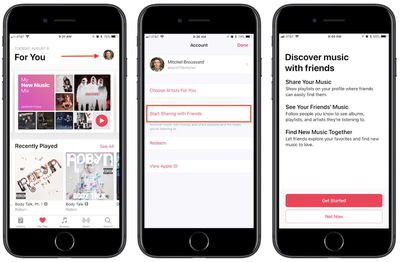 how to apple music friends 1