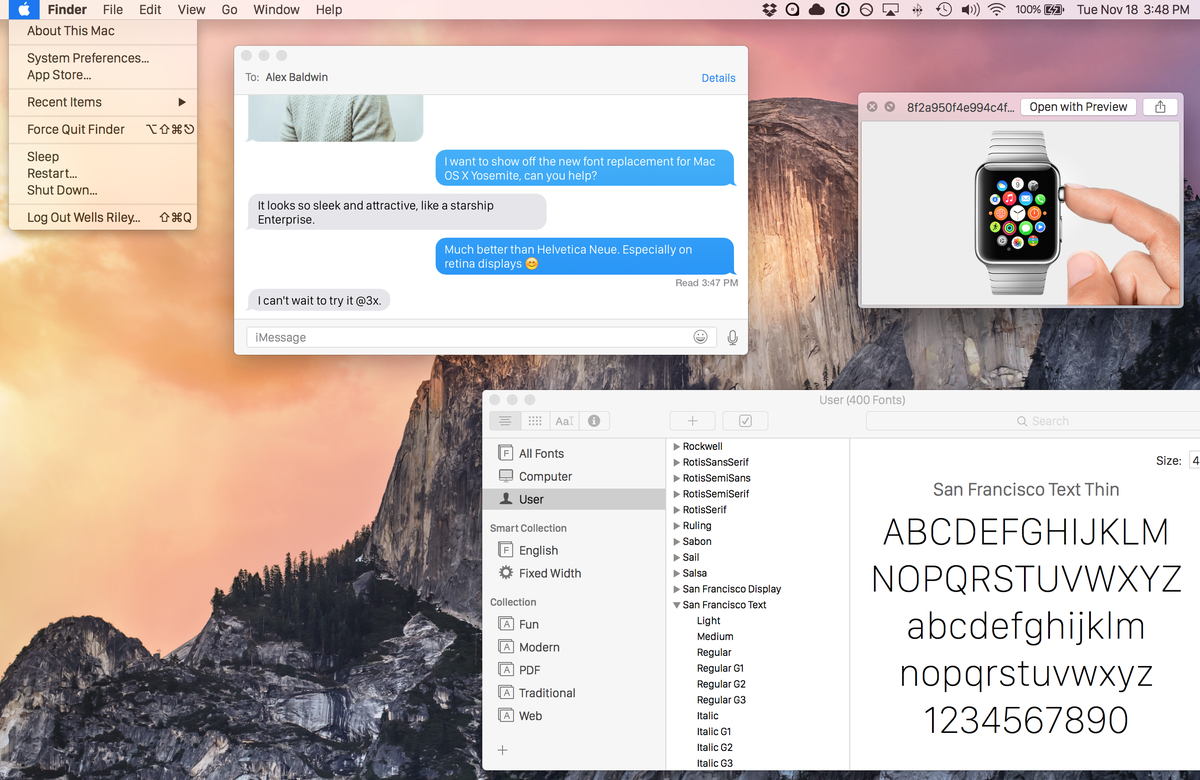 apple san francisco font ios 9 osx 1011 image