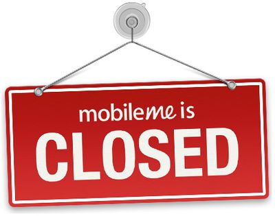 mobileme closed sign