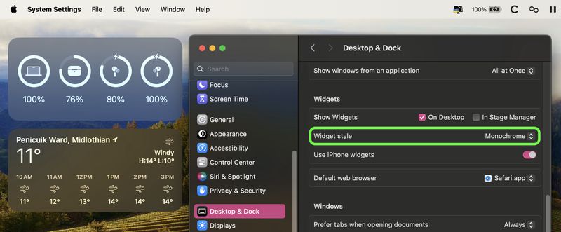 macOS: How to Change the Color of Desktop Widgets - MacRumors