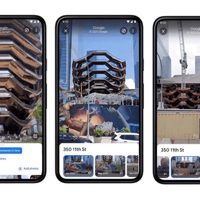 Historical imagery in Street View