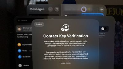 Vision Pro iMessage Contact Key Verification