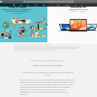 apple italy iphone performance notice