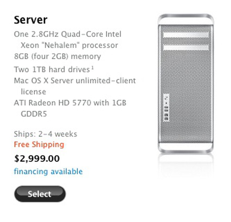 Apple Releases New 'Server' Configuration of Mac Pro to Replace Xserve