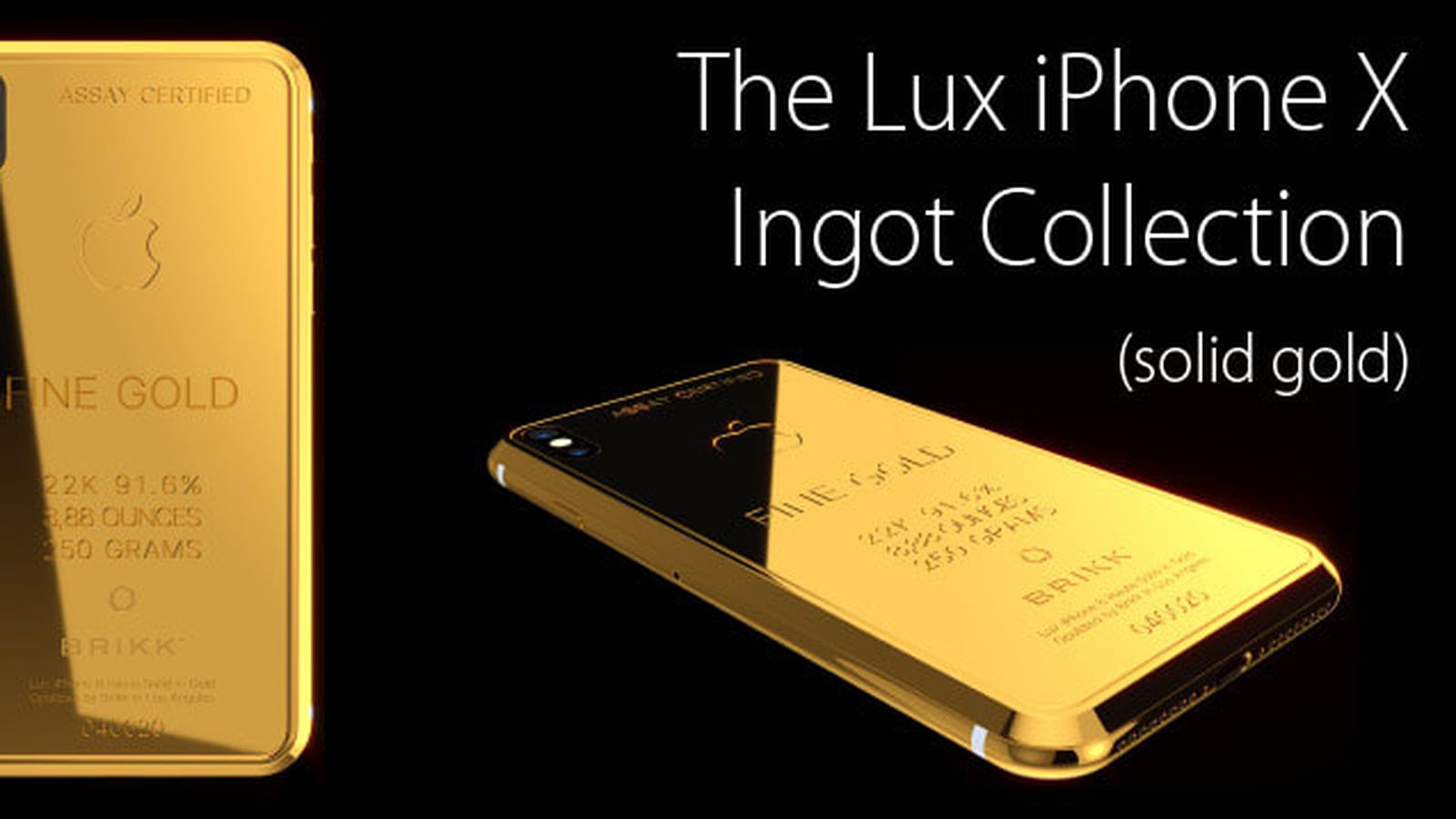 Brikk Launches Pre Orders For Gold Plated Iphone X Models Costing Up To 70k Macrumors