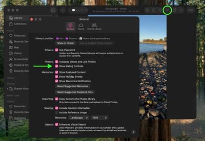 photos ratings controls