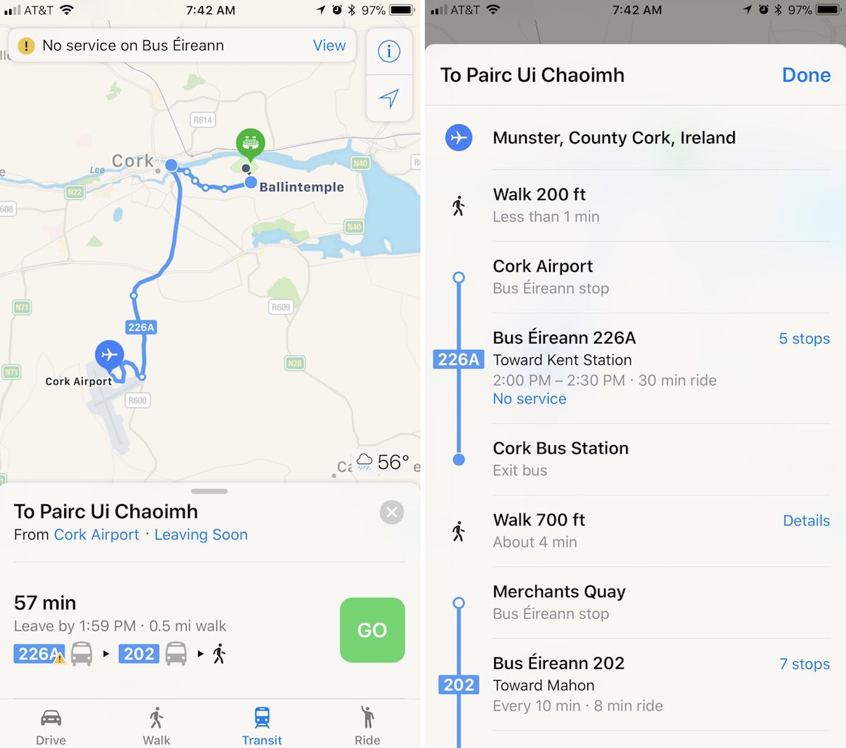 Apple Maps Transit Directions Expand to Ireland - MacRumors
