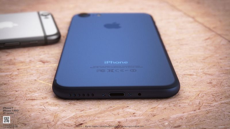 iPhone 7 concept deep blue
