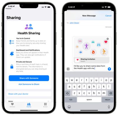 ios 16 health sharing