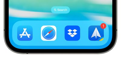 ios 16 search button home screen