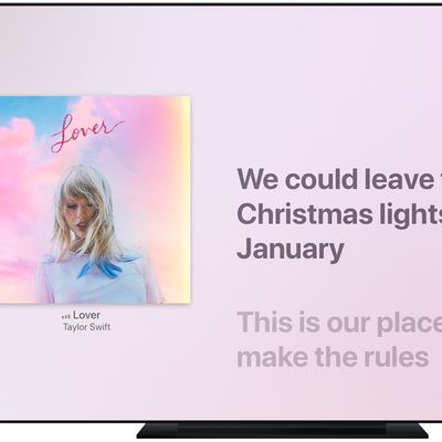 tvos music now playing lyrics synced