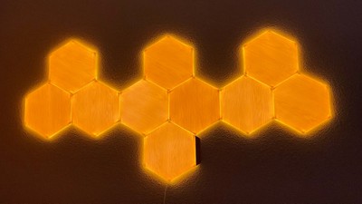 nanoleaf yellow light wall