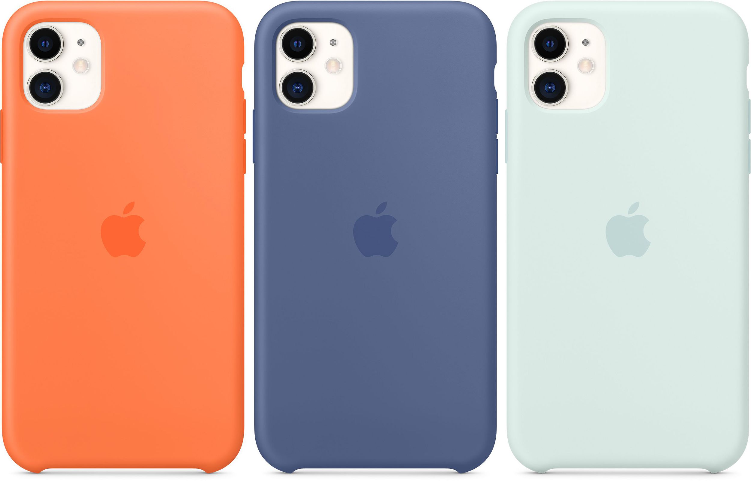 iPhone 11 Pro Max Silicone Case - Linen Blue - Apple