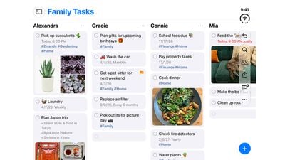 reminders wide view multiple lists