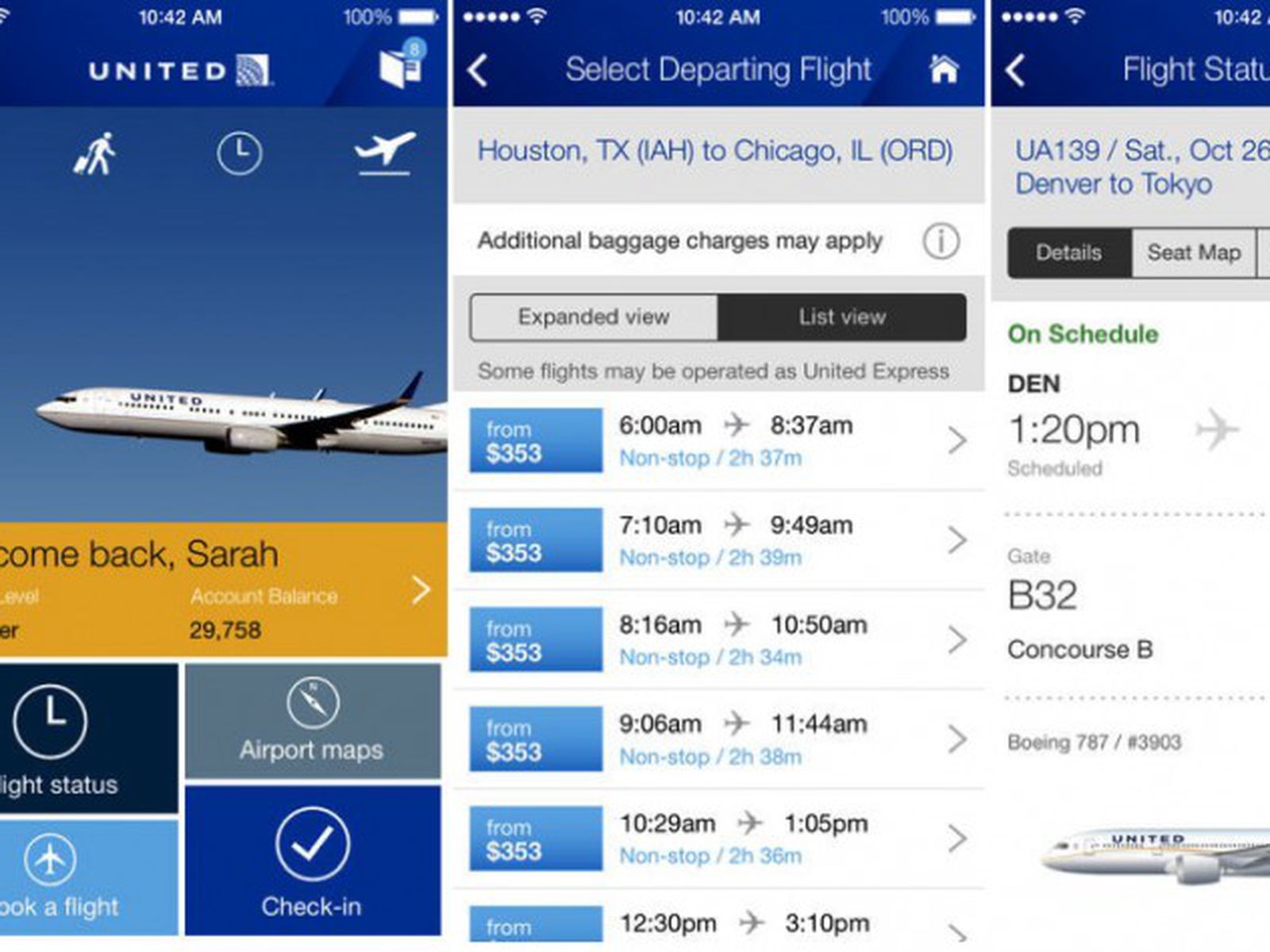 united airline app for iphone