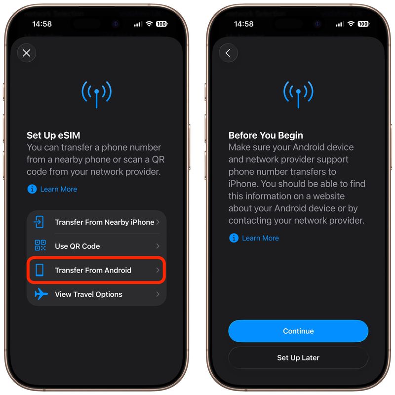 iOS 26: Transfer eSIM From Android to iPhone - MacRumors