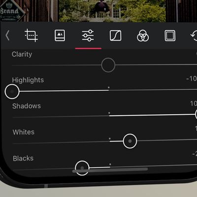 darkroom update highlight shadows