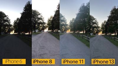 iphone camera comparison road twilight