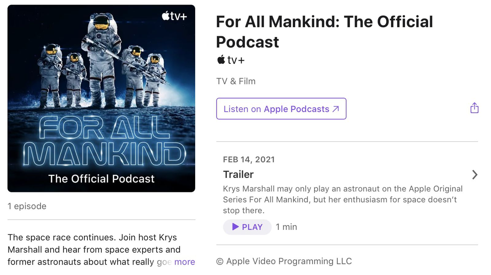 Apple veröffentlicht Companion Podcast für „For All Mankind“