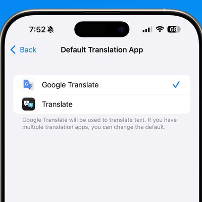 google translate default app ios