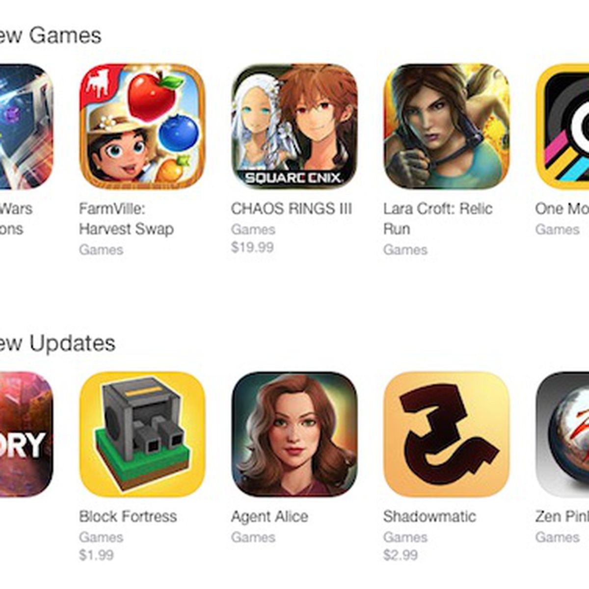 The App Store's New Apps and Games of the Week Collections