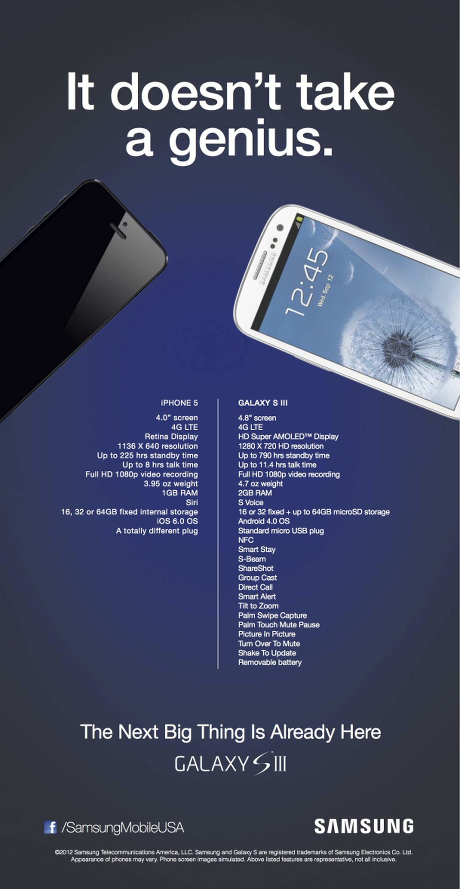 Samsung Running an iPhone 5 Attack Ad in Newspapers on Sunday MacRumors