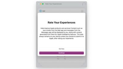 rate your experiences apple intelligence