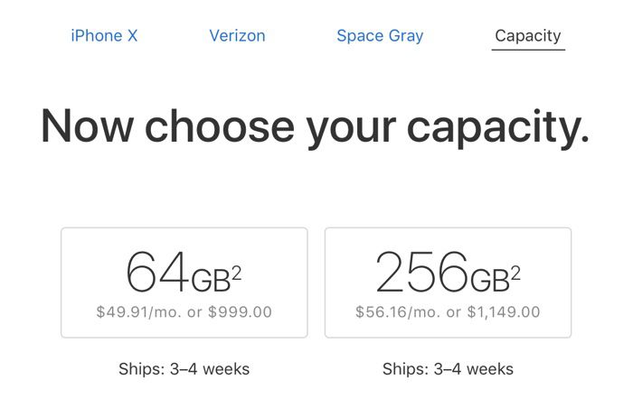 iphone x shipping estimates 3 to 4 weeks us image