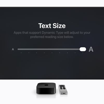 Apple TV tvOS Larger Text 2
