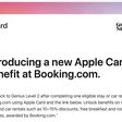 apple card booking genius