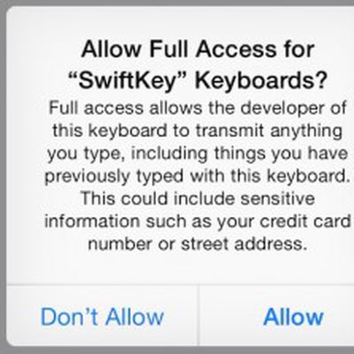 ios 8 keyboard full access