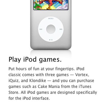 ipod classic click wheel games