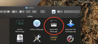 audio midi setup app