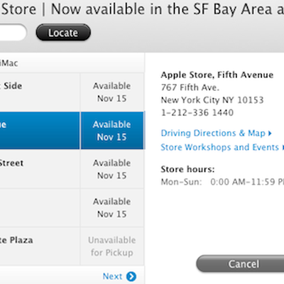 apple in store pickup nyc