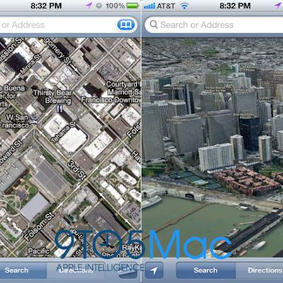 apple ios map 3d mockup