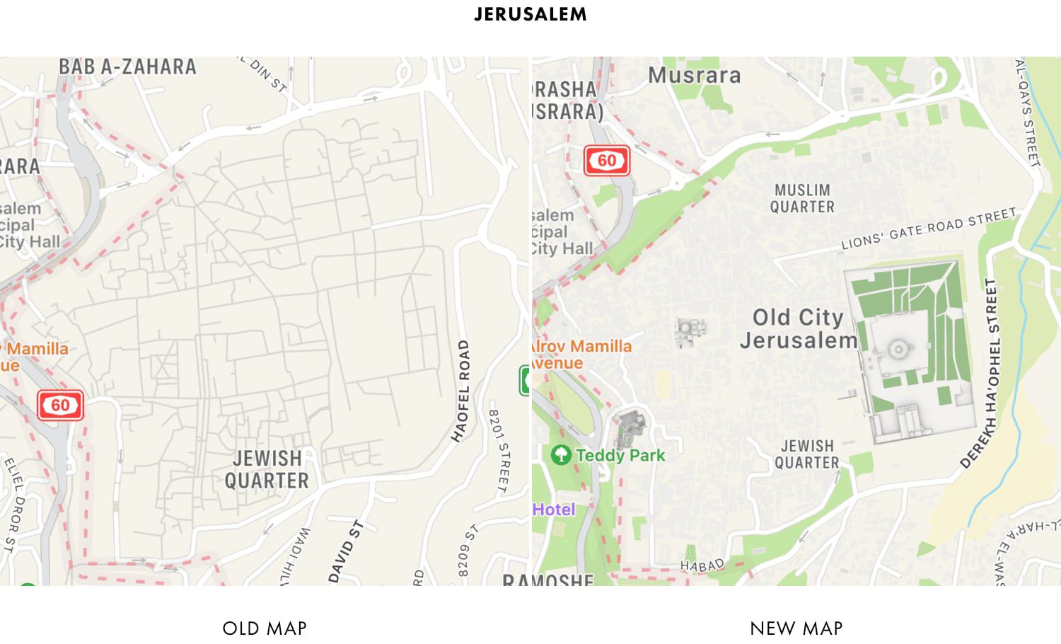 Updated Apple Maps Design Expanding to Israel, Palestine and Saudi ...