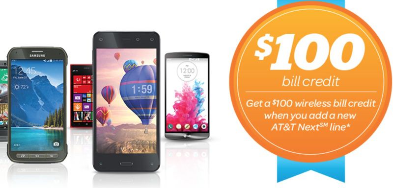 AT&T Offers $100 Bill Credit for New Next Line Activations - MacRumors