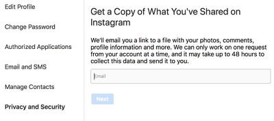 Instagram Releases New Data Download Tool For Downloading Photos