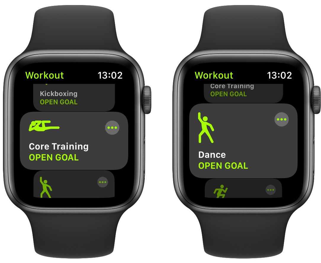 types of apple watch workouts