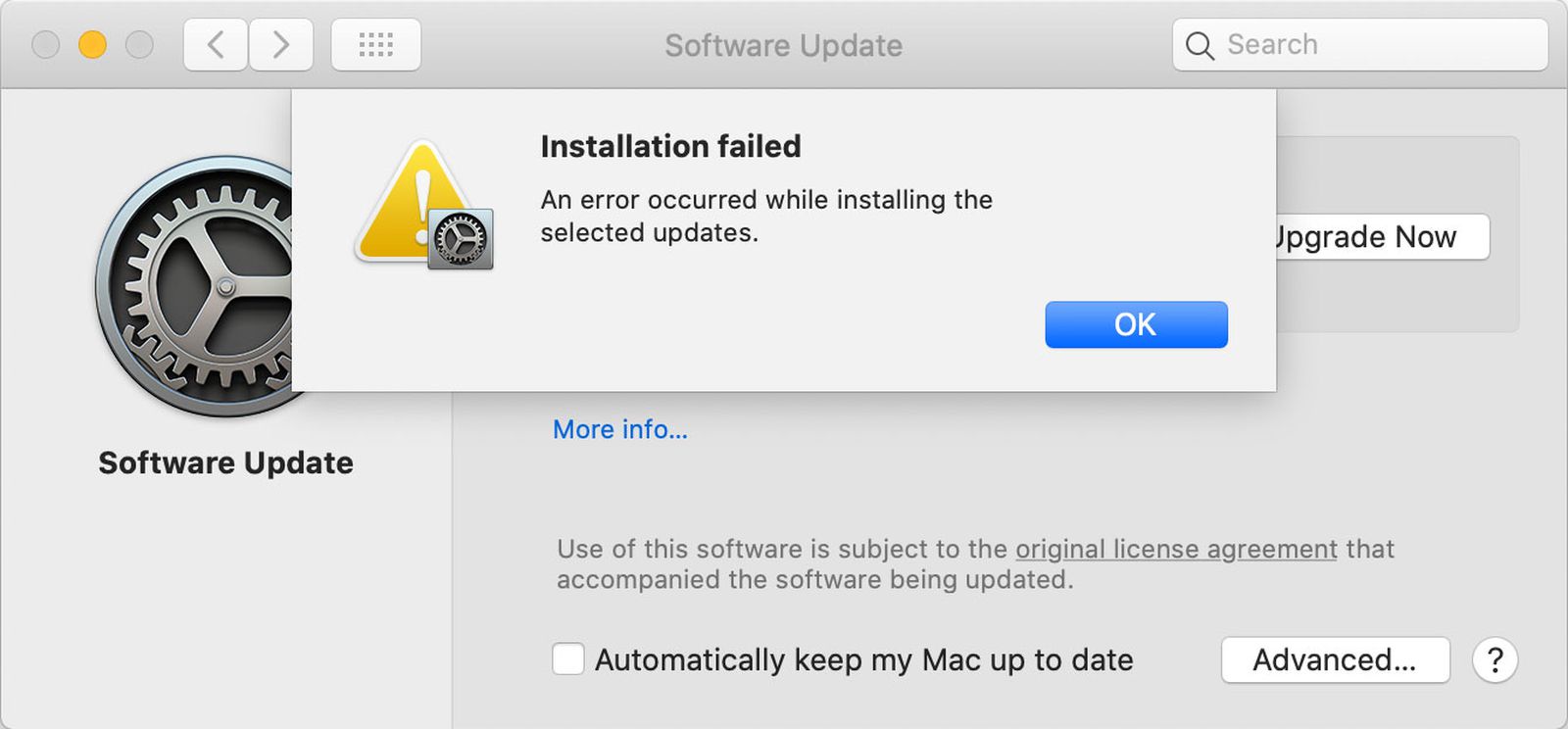 Macos Big Sur Installation Failed An Error Occurred While Installing