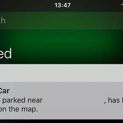 iOS 10 parked car