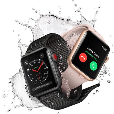 apple watch series 3 splash