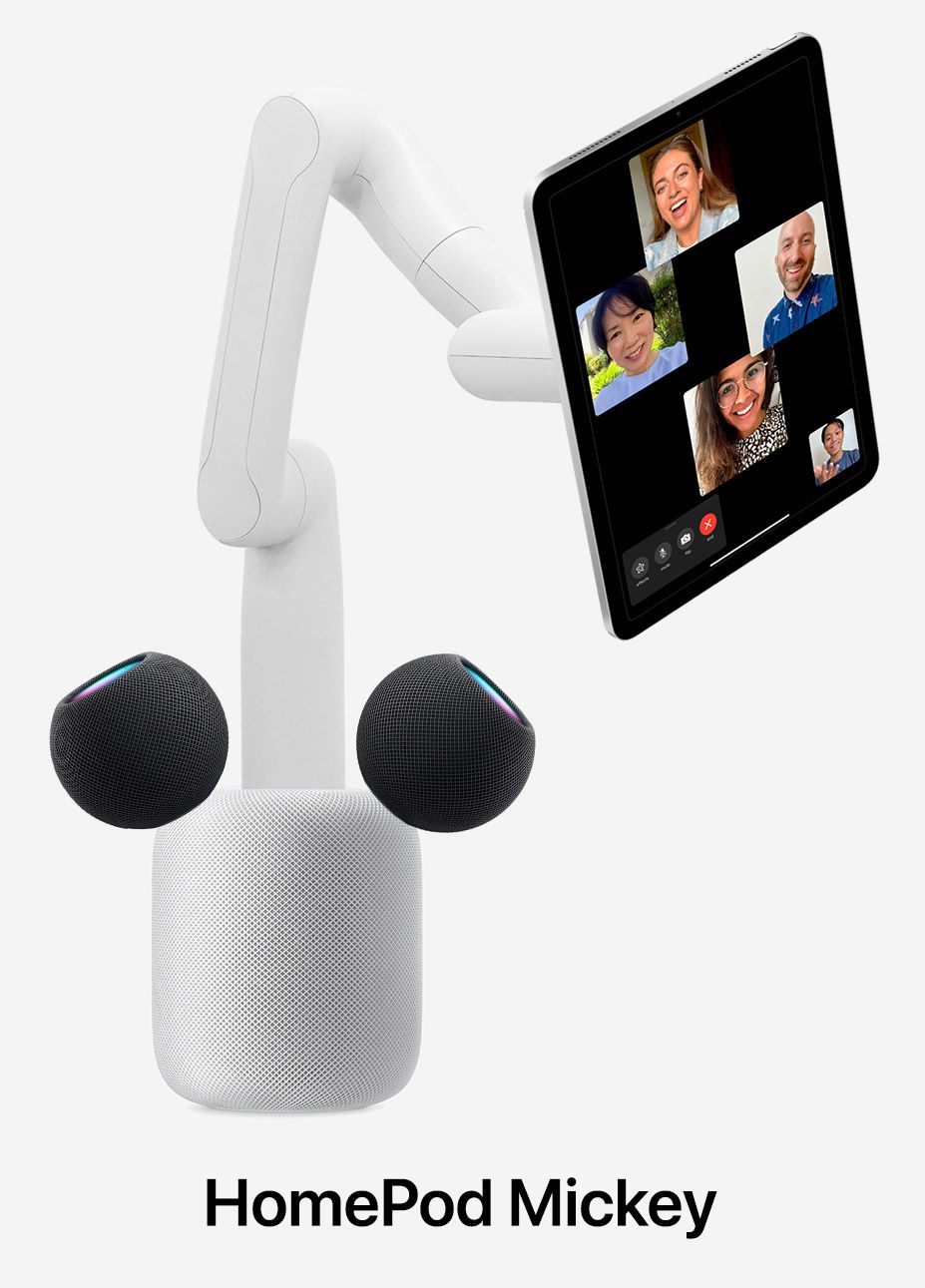 homepod ipad with robotic arm image
