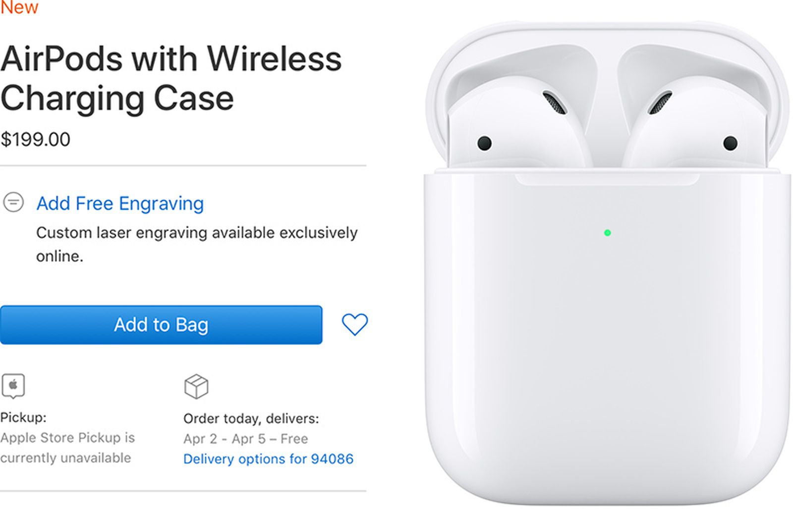 AirPods (エアーポッズ/第2世代) with Charging Cas