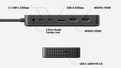 Hyper Drive Dual 4K HDMI 10-in-1 USB-C Hub - 100w PD
