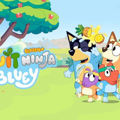 Fruit Ninja Bluey Key Art