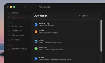 shortcuts automations