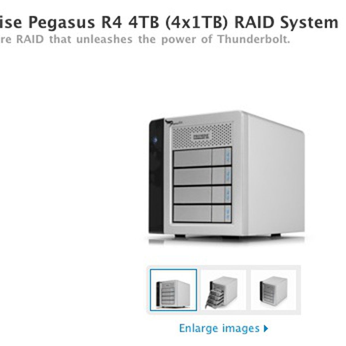 promise pegasus r4 increase disk size