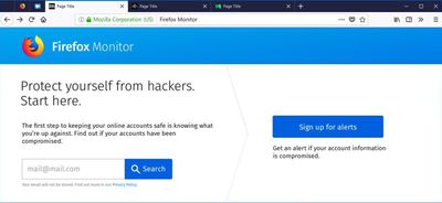 Firefox Monitor Homepage2